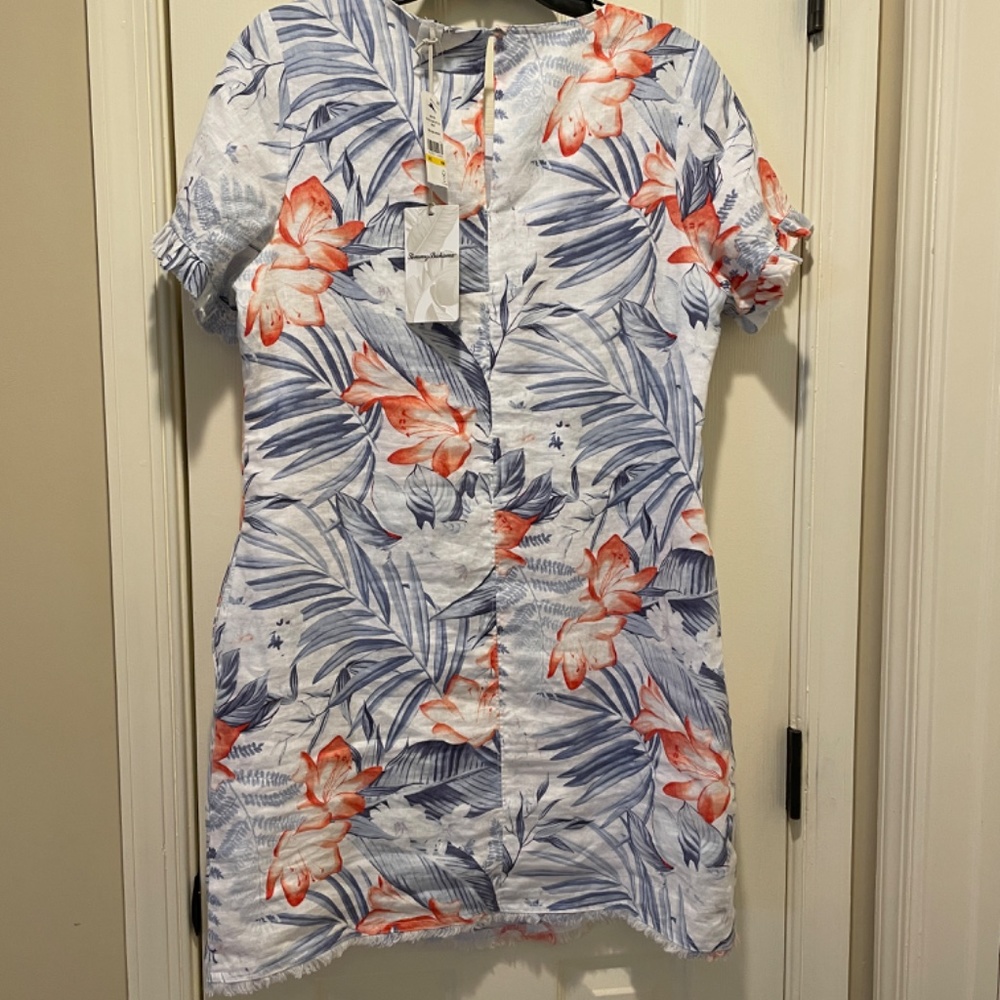Tommy Bahama Two Palms Floral Print Shift Dress - Picture 2 of 10